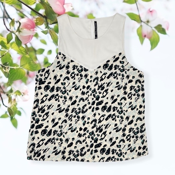 W118 by Walter Baker Tops - Walter Baker Animal Print Sleeveless Top